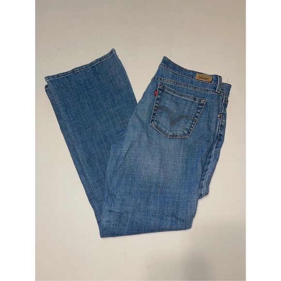 Levi's 515 Jeans Womens 10 S Bootcut Mid Rise Stretch‎ Light Wash Fade Ladies - Picture 1 of 9